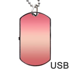 Pink Blush Gradient Ombre Colors Dog Tag Usb Flash (two Sides) by SpinnyChairDesigns