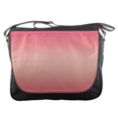 Pink Blush Gradient Ombre Colors Messenger Bag by SpinnyChairDesigns