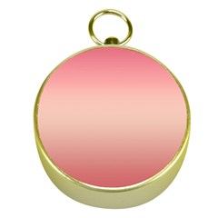 Pink Blush Gradient Ombre Colors Gold Compasses by SpinnyChairDesigns