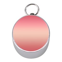 Pink Blush Gradient Ombre Colors Mini Silver Compasses by SpinnyChairDesigns