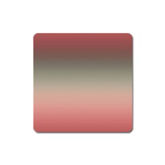 Tea Rose And Sage Gradient Ombre Colors Square Magnet by SpinnyChairDesigns