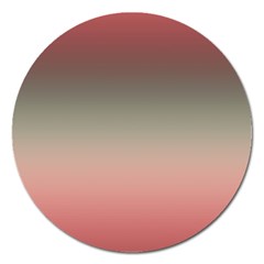 Tea Rose And Sage Gradient Ombre Colors Magnet 5  (round) by SpinnyChairDesigns