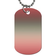 Tea Rose And Sage Gradient Ombre Colors Dog Tag (one Side) by SpinnyChairDesigns