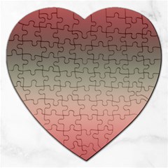 Tea Rose And Sage Gradient Ombre Colors Jigsaw Puzzle (heart) by SpinnyChairDesigns