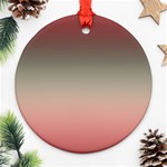 Tea Rose and Sage Gradient Ombre Colors Round Ornament (Two Sides) Front