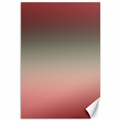 Tea Rose And Sage Gradient Ombre Colors Canvas 12  X 18  by SpinnyChairDesigns