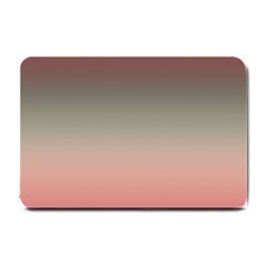 Tea Rose And Sage Gradient Ombre Colors Small Doormat  by SpinnyChairDesigns