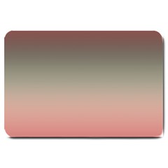 Tea Rose And Sage Gradient Ombre Colors Large Doormat  by SpinnyChairDesigns