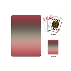 Tea Rose And Sage Gradient Ombre Colors Playing Cards Single Design (mini) by SpinnyChairDesigns