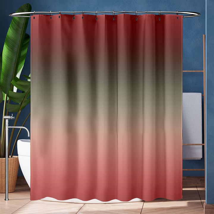 Tea Rose and Sage Gradient Ombre Colors Shower Curtain 60  x 72  (Medium) 