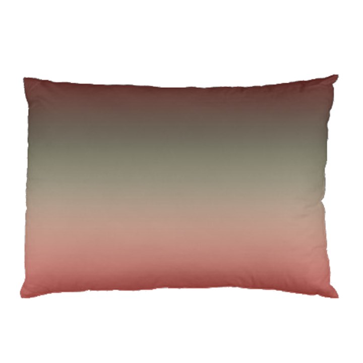 Tea Rose and Sage Gradient Ombre Colors Pillow Case (Two Sides)