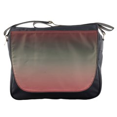 Tea Rose And Sage Gradient Ombre Colors Messenger Bag by SpinnyChairDesigns