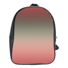 Tea Rose And Sage Gradient Ombre Colors School Bag (xl) by SpinnyChairDesigns