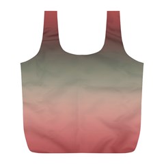 Tea Rose And Sage Gradient Ombre Colors Full Print Recycle Bag (l) by SpinnyChairDesigns