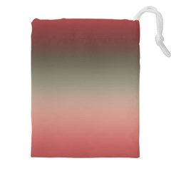 Tea Rose And Sage Gradient Ombre Colors Drawstring Pouch (4xl) by SpinnyChairDesigns