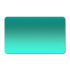 Teal Turquoise Green Gradient Ombre Magnet (rectangular) by SpinnyChairDesigns