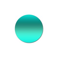 Teal Turquoise Green Gradient Ombre Golf Ball Marker by SpinnyChairDesigns