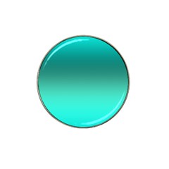 Teal Turquoise Green Gradient Ombre Hat Clip Ball Marker (4 Pack) by SpinnyChairDesigns