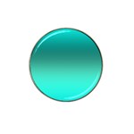 Teal Turquoise Green Gradient Ombre Hat Clip Ball Marker (4 pack) Front