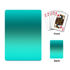 Teal Turquoise Green Gradient Ombre Playing Cards Single Design (rectangle) by SpinnyChairDesigns