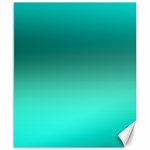 Teal Turquoise Green Gradient Ombre Canvas 8  x 10  8.15 x9.66  Canvas - 1