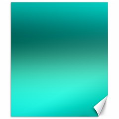 Teal Turquoise Green Gradient Ombre Canvas 20  X 24  by SpinnyChairDesigns