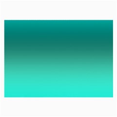 Teal Turquoise Green Gradient Ombre Large Glasses Cloth by SpinnyChairDesigns