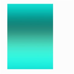 Teal Turquoise Green Gradient Ombre Large Garden Flag (two Sides) by SpinnyChairDesigns