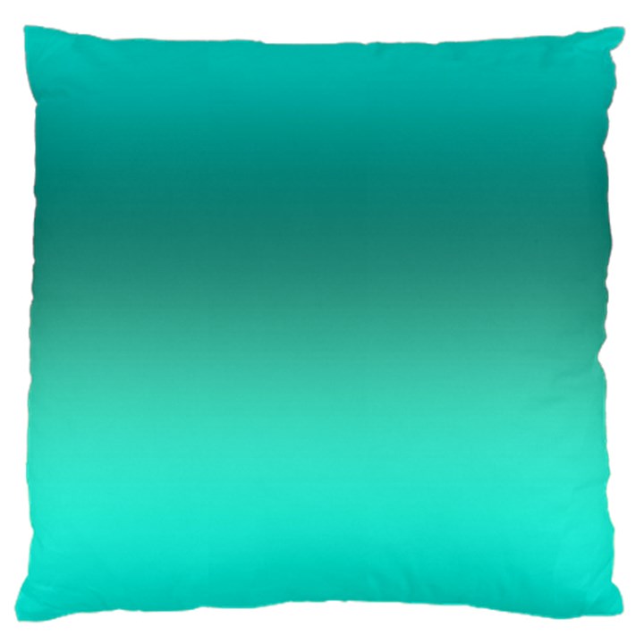 Teal Turquoise Green Gradient Ombre Large Cushion Case (Two Sides)