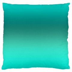 Teal Turquoise Green Gradient Ombre Standard Flano Cushion Case (one Side) by SpinnyChairDesigns