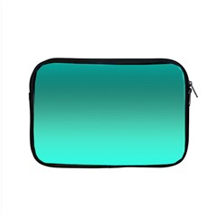 Teal Turquoise Green Gradient Ombre Apple Macbook Pro 15  Zipper Case by SpinnyChairDesigns