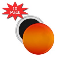 Red Orange Gradient Ombre Colored 1 75  Magnets (10 Pack)  by SpinnyChairDesigns