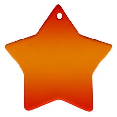 Red Orange Gradient Ombre Colored Star Ornament (two Sides) by SpinnyChairDesigns