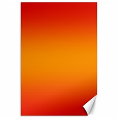 Red Orange Gradient Ombre Colored Canvas 24  X 36  by SpinnyChairDesigns