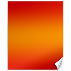 Red Orange Gradient Ombre Colored Canvas 11  X 14  by SpinnyChairDesigns