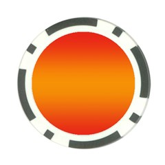 Red Orange Gradient Ombre Colored Poker Chip Card Guard by SpinnyChairDesigns