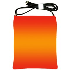 Red Orange Gradient Ombre Colored Shoulder Sling Bag by SpinnyChairDesigns