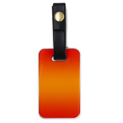 Red Orange Gradient Ombre Colored Luggage Tag (one Side) by SpinnyChairDesigns