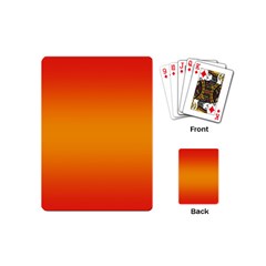 Red Orange Gradient Ombre Colored Playing Cards Single Design (mini) by SpinnyChairDesigns