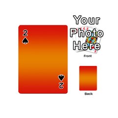 Red Orange Gradient Ombre Colored Playing Cards 54 Designs (mini) by SpinnyChairDesigns