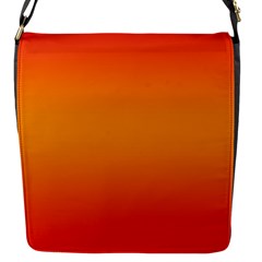 Red Orange Gradient Ombre Colored Flap Closure Messenger Bag (s) by SpinnyChairDesigns