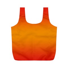 Red Orange Gradient Ombre Colored Full Print Recycle Bag (m) by SpinnyChairDesigns