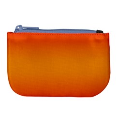 Red Orange Gradient Ombre Colored Large Coin Purse by SpinnyChairDesigns