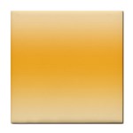 Saffron Yellow and Cream Gradient Ombre Color Tile Coaster Front