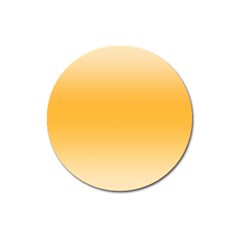 Saffron Yellow And Cream Gradient Ombre Color Magnet 3  (round) by SpinnyChairDesigns