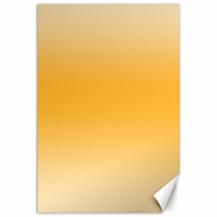 Saffron Yellow And Cream Gradient Ombre Color Canvas 12  X 18  by SpinnyChairDesigns