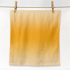 Saffron Yellow And Cream Gradient Ombre Color Face Towel by SpinnyChairDesigns