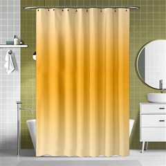 Saffron Yellow And Cream Gradient Ombre Color Shower Curtain 48  X 72  (small)  by SpinnyChairDesigns