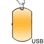 Saffron Yellow and Cream Gradient Ombre Color Dog Tag USB Flash (One Side) Front