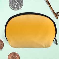 Saffron Yellow And Cream Gradient Ombre Color Accessory Pouch (large) by SpinnyChairDesigns